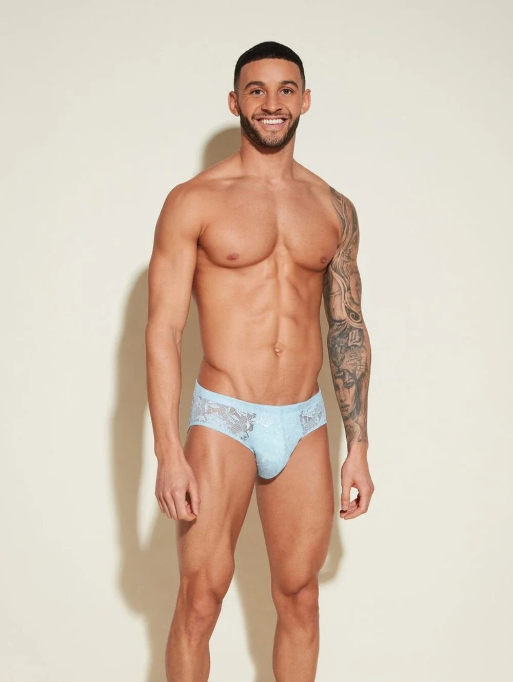 Cosabella Light Blue Lace Men's Briefs